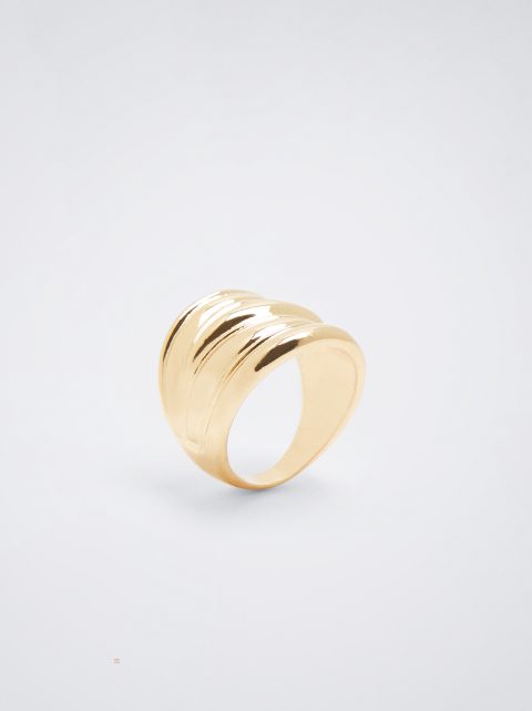 Parfois Brede Golden Ring Dame Guld | DK-14HUYSFNT
