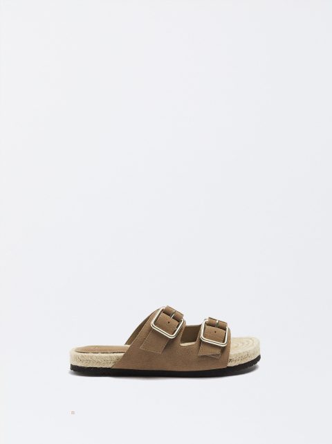 Parfois Buckled Læder Sandaler Dame Brune | DK-46MRKYFAP