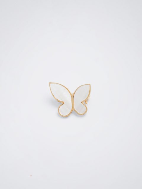 Parfois Butterfly Brocher Dame Hvide | DK-36OTDUQIG