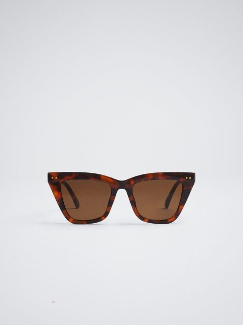 Parfois Cat Eye Solbriller Dame Brune | DK-97RIDFOUY