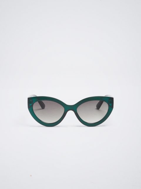 Parfois Cat Eye Solbriller Dame Grøn | DK-62HFZGULA