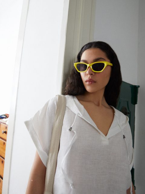 Parfois Cat Eye Solbriller Dame Gul | DK-28JUBFXMN