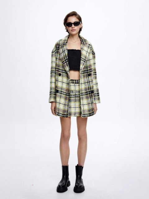Parfois Check Blazer Frakker Dame Flerfarvede | DK-40KBGUCIZ
