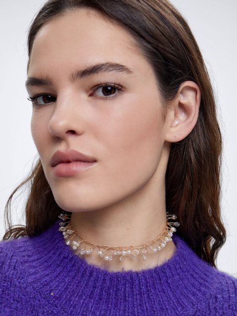 Parfois Choker With Pearls Halskæder Dame Hvide | DK-46MULZYGK