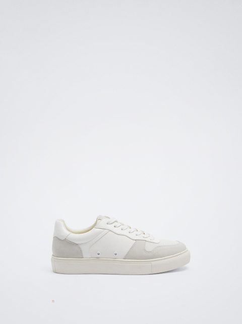 Parfois Coloured Heel Sneakers Dame Hvide | DK-91VBLHMZR