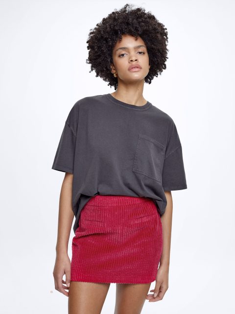 Parfois Corduroy Mini Nederdel Dame Rød | DK-50RTBHDQF