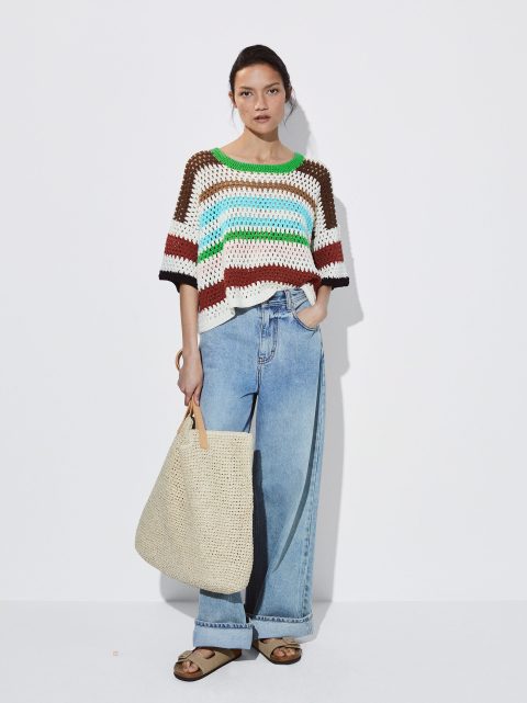 Parfois Crochet Bomulds Toppe Dame Flerfarvede | DK-82MBRSYHO
