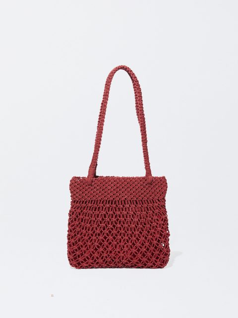 Parfois Crochet Skuldertasker Dame Bordeaux | DK-75EMZQYRF