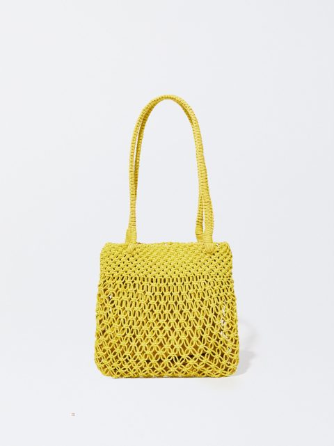Parfois Crochet Skuldertasker Dame Gul | DK-26ETSCYOH