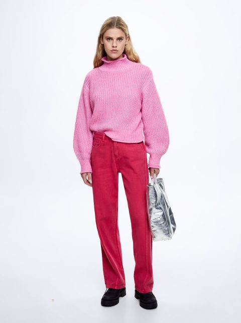 Parfois Cropped Knit Trøjer Dame Lyserød | DK-47DWOHBTQ