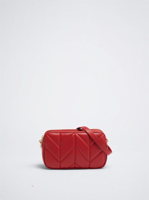 Parfois Crossbody Bag With Chain Crossbody Taske Dame Rød | DK-42WJOZYHM