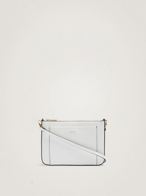 Parfois Crossbody Bag With Outer Pocket Crossbody Taske Dame Hvide | DK-02JHQIVPY