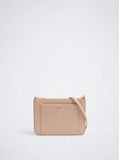 Parfois Crossbody Bag With Outer Pocket Crossbody Taske Dame Brune | DK-47PUANLCV