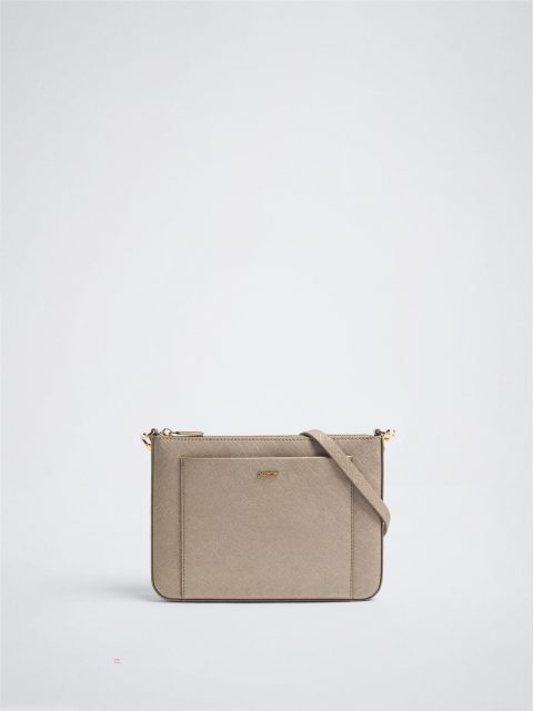 Parfois Crossbody Bag With Outer Pocket Crossbody Taske Dame Sølv | DK-78KMOSBVW
