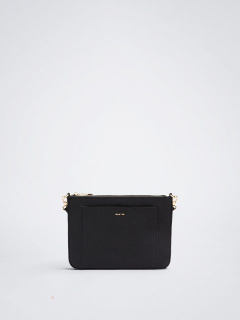Parfois Crossbody Bag With Outer Pocket Crossbody Taske Dame Sort | DK-94SNCRFHX