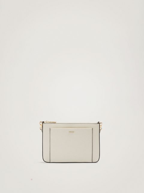 Parfois Crossbody Bag With Outer Pocket Crossbody Taske Dame Hvide | DK-96MPHSZWT