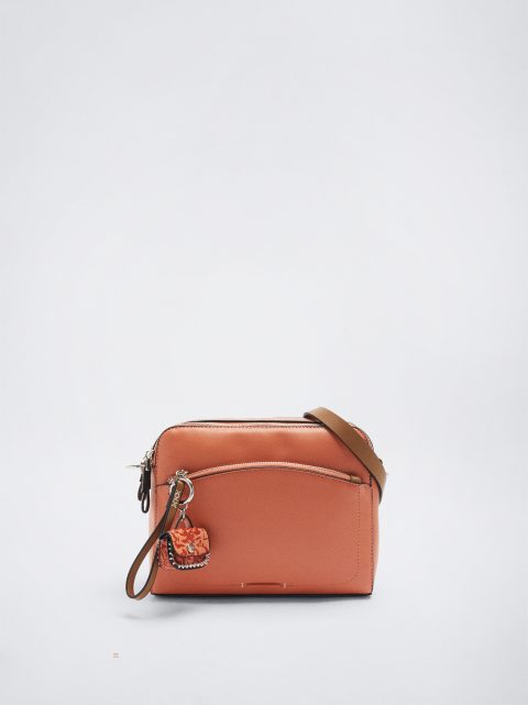Parfois Crossbody Bag With Pendant Crossbody Taske Dame Koral | DK-96IPLGENT