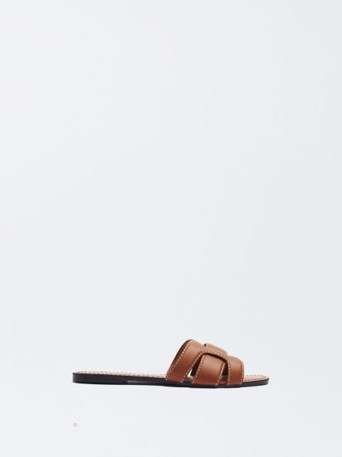 Parfois Crossover Flade Sandaler Dame Brune | DK-40ZEPCFGS