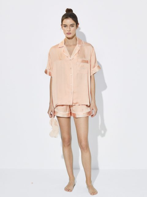 Parfois Customizable With Eye Mask Pyjamas Dame Lyserød | DK-68IBLMJWA
