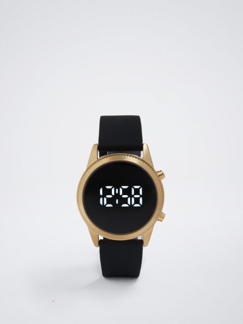 Parfois Digital Watch With Silikone Páskové Digitale Ure Dame Sort | DK-08FBZIKRX