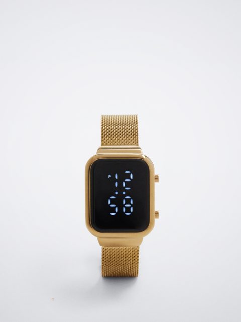 Parfois Digital Watch With Square Case Digitale Ure Dame Guld | DK-64RUFPDLE