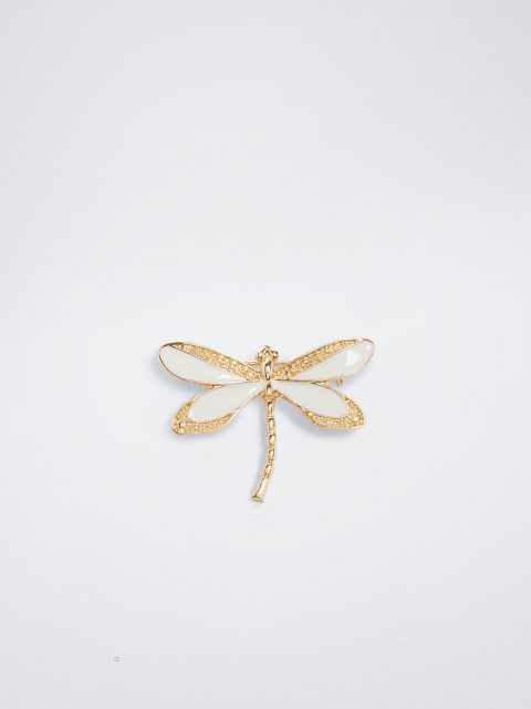 Parfois Dragonfly Brocher Dame Hvide | DK-87IFAZVSC
