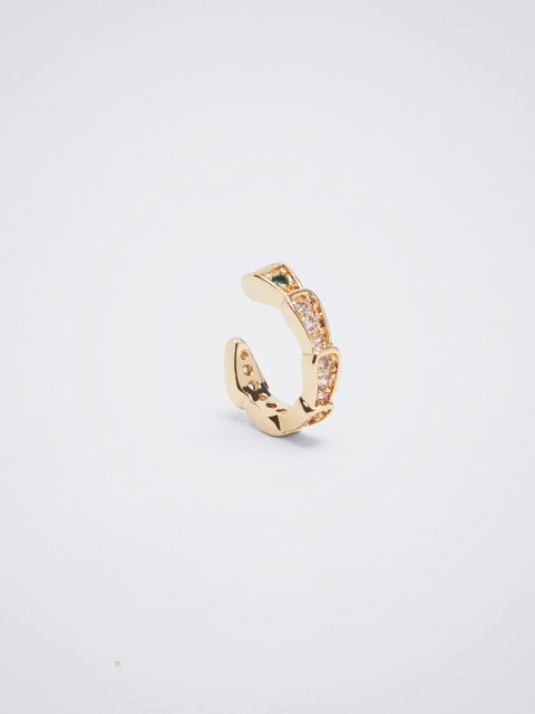 Parfois Ear Cuff With Cubic Zirconia Øreringe Dame Guld | DK-47DZHIYJK