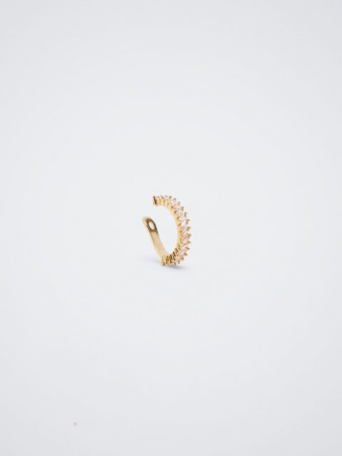 Parfois Ear Cuff With Cubic Zirconia Øreringe Dame Guld | DK-74NCTPLBR