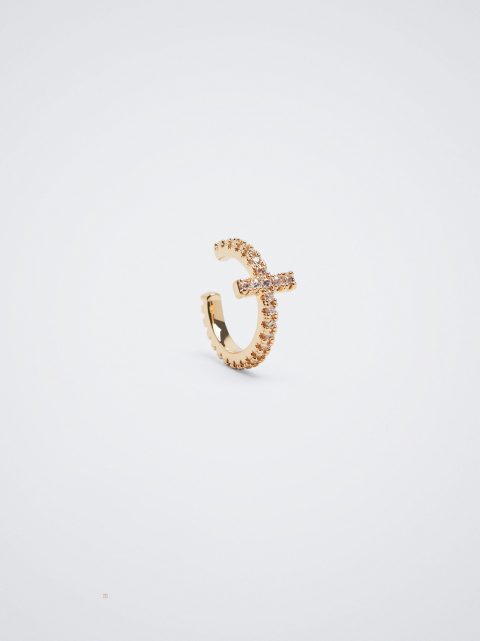 Parfois Ear Cuff With Cubic Zirconia Øreringe Dame Guld | DK-76BLPWHXF