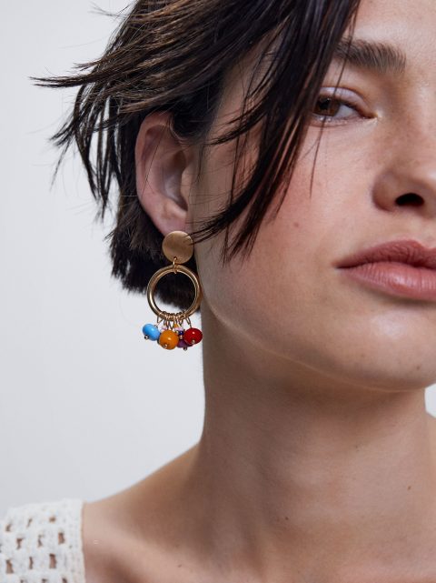 Parfois Earrings With Beads Øreringe Dame Flerfarvede | DK-51RVDFJGY