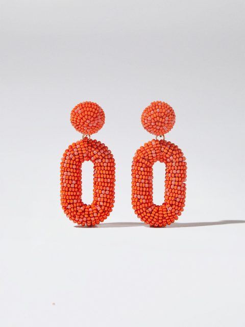 Parfois Earrings With Beads Øreringe Dame Gul | DK-67OXCKLPN