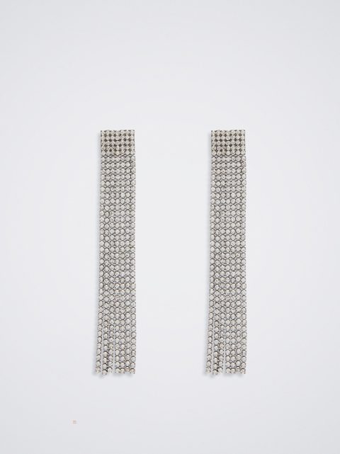 Parfois Earrings With Crystals Øreringe Dame Sort | DK-15FOBPIUM