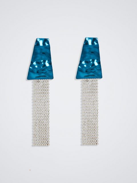 Parfois Earrings With Crystals Øreringe Dame Blå | DK-19CZXEFVY