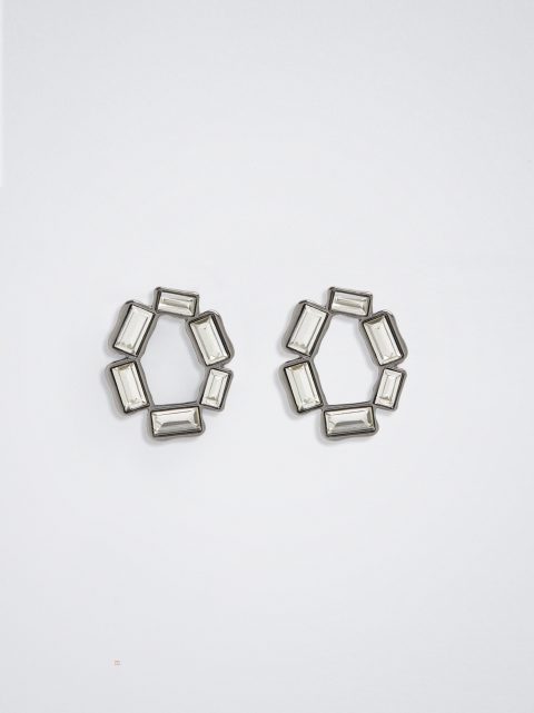 Parfois Earrings With Crystals Øreringe Dame Sort | DK-37UTSJOYG