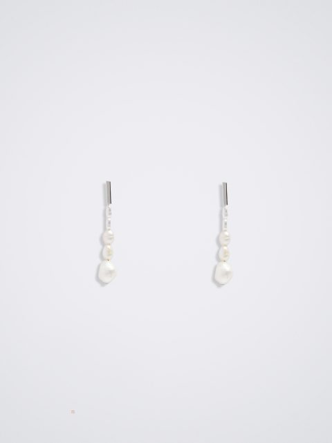 Parfois Earrings With Freshwater Pearl Øreringe Dame Sølv | DK-04YZJXQNA