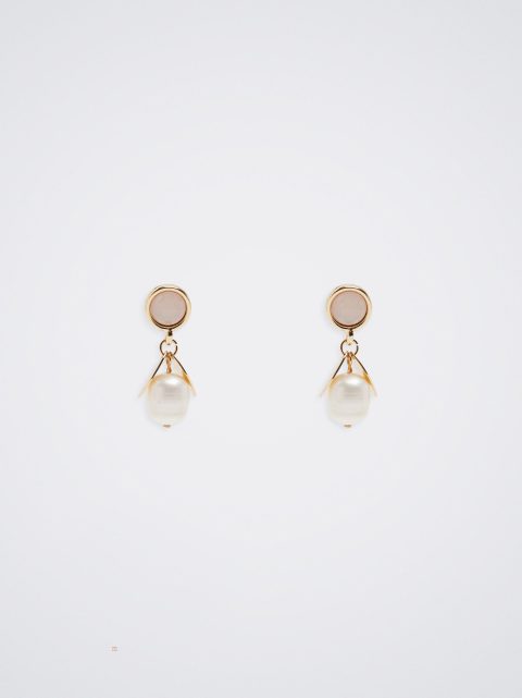 Parfois Earrings With Freshwater Pearl Øreringe Dame Lyserød | DK-82YGNQITO