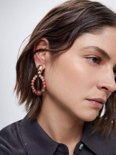 Parfois Earrings With Natural Stone Øreringe Dame Flerfarvede | DK-10DXHVKMG