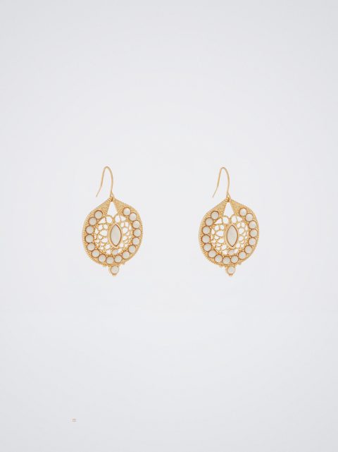 Parfois Earrings With Resin Øreringe Dame Hvide | DK-06UTJELBV