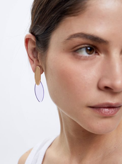 Parfois Earrings With Resin Øreringe Dame Lilla | DK-39KESCBOL