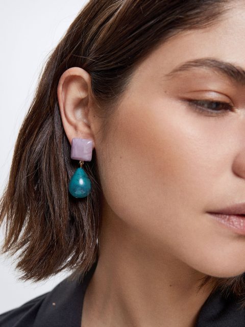 Parfois Earrings With Resin Øreringe Dame Flerfarvede | DK-59AZSVKRL