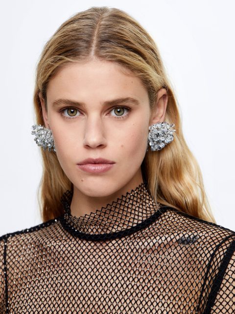 Parfois Earrings With Sequins Øreringe Dame Sølv | DK-75FBHOCKW