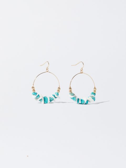 Parfois Earrings With Stone Øreringe Dame Blå | DK-08TKOUBYV