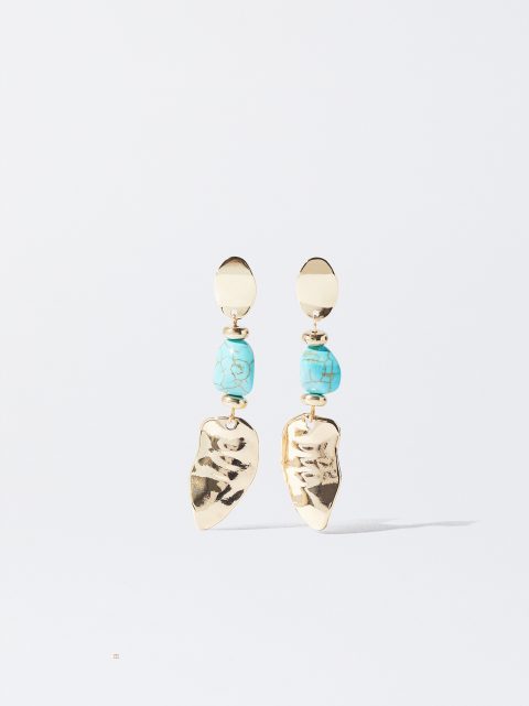 Parfois Earrings With Stone Øreringe Dame Blå | DK-10QOVHDMU