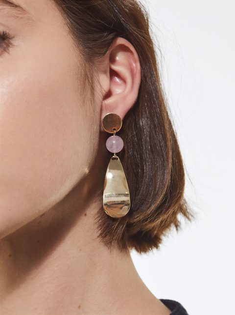 Parfois Earrings With Stone Øreringe Dame Koral | DK-16EBUPVMQ
