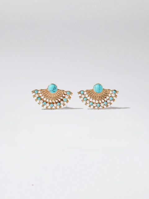 Parfois Earrings With Stone Øreringe Dame Blå | DK-24CXBVGTO
