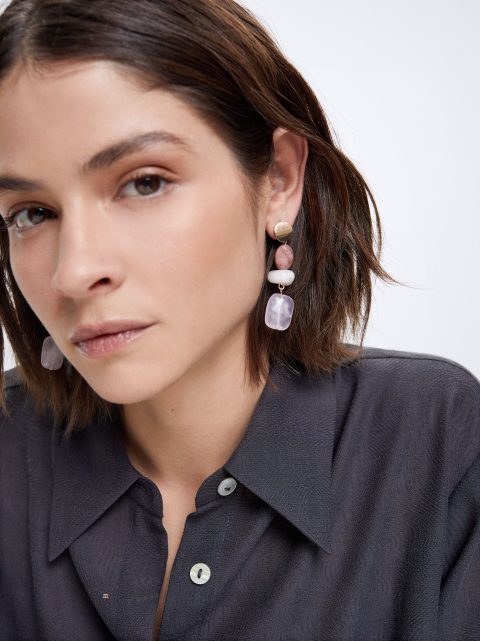 Parfois Earrings With Stone Øreringe Dame Flerfarvede | DK-31LVMIDHS
