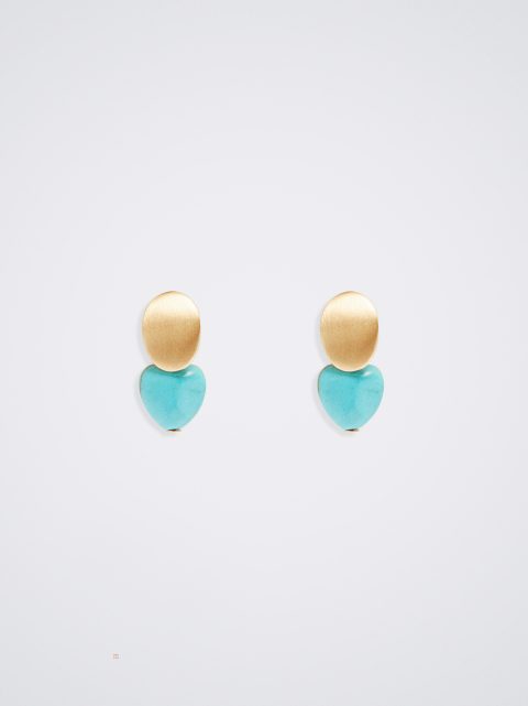Parfois Earrings With Stone Øreringe Dame Blå | DK-42XHGNFUD