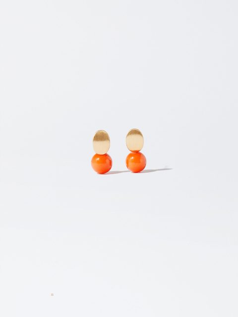 Parfois Earrings With Stone Øreringe Dame Gul | DK-43KIBVFNC