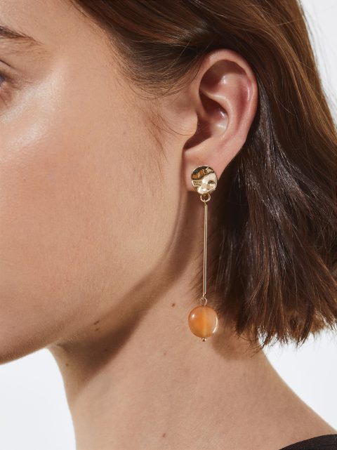 Parfois Earrings With Stone Øreringe Dame Orange | DK-45AGTQFLC