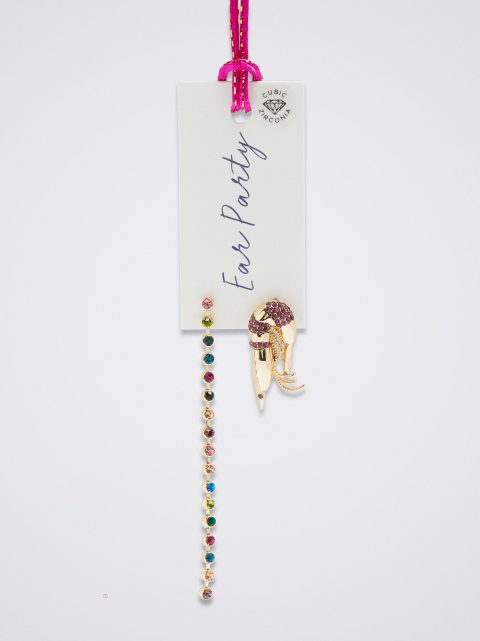 Parfois Earrings With Zirconia Øreringe Dame Flerfarvede | DK-32KLMVTBI